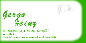 gergo heinz business card